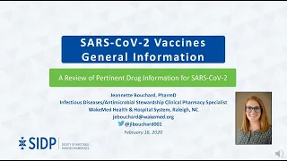 SARS-CoV-2 Vaccines- General Information: Evidence-Based Health Information Related to COVID-19