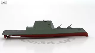USS Zumwalt 3D model by Hum3D.com