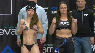 Amber Terrell vs. Shannon Goughary - Weigh-in Face-Off - (Peak Fighting Championship 33) - /r/WMMA