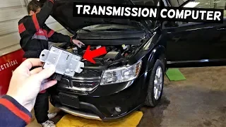 DODGE JOURNEY TCM TRANSMISSION CONTROL MODULE COMPUTER LOCATION REPLACEMENT. FIAT FREEMONT