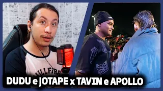 (HISTÓRICO!) DUDU e JOTAPÊ x TAVIN E APOLLO SEGUNDA FASE | 366ª BATALHA DA ALDEIA | REACT DO MORENO