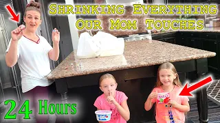 Pranking Our Mom for 24 Hours Shrinking Everything She Touches!!!