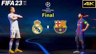 FIFA 23 - REAL MADRID vs. FC BARCELONA - Ft. Haaland, Messi - UCL Final - El Clásico - PS5™ [ 4K ]