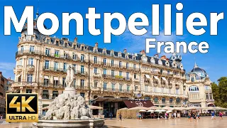 Montpellier 2022, France Walking (Tour 4k Ultra HD 60 fps) - With Captions