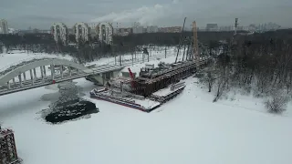 Строительство 5 и 6 путей ВСЖМ Москва - Санкт Петербург. Мост через Канал им Москвы и пл Малино