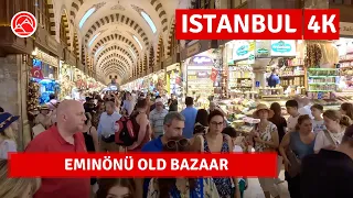 Istanbul 2023 Eminönü Old Bazaar in Fatih District Walking Tour|4k 60fps