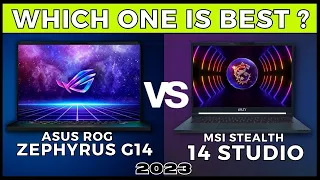 ASUS ROG Zephyrus G14 vs MSI Stealth 14 Studio | Which One Is Best...? powerful Laptops For Gaming