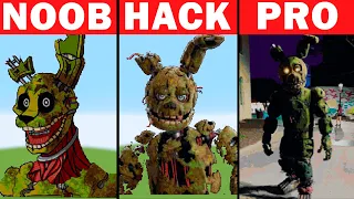 NOOB VS PRO VS HACKER Minecraft Pixel art✨Springtrap