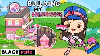 Miga World BUILDING MY DREAM HOUSE 🖤💖IN BLACKPINK THEME |Miga town |tocaboca