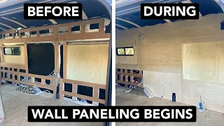 Camper Van Wall Paneling Install (Part 1) | 2021 Ford Transit Van Build Ep. 14