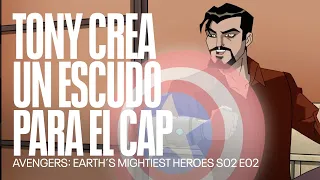 Tony crea un nuevo escudo para Capitán America | Avengers: Earth´s Mightiest Heroes