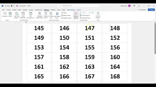 Number Sequence Excel to Word