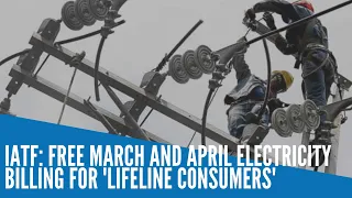 IATF: Free March to April electricity billing for 'lifeline consumers'