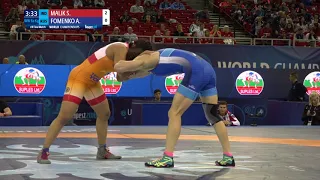 1/8 WW - 62 kg: S. MALIK (IND) v. A. FOMENKO (RUS)