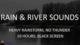 10 Hours of Relaxing Rain and River Sounds, Heavy Rainstorm No Thunder by House of Rain