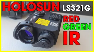 2021 Holosun LS321G Dual Laser Red Green Sight with IR Illuminator Unboxing