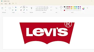 How to draw the Levi's logo using MS Paint | How to draw on your computer