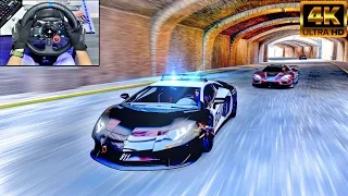 Police Chase Lamborghini aventador l Forza Horizon5 | LOGITECH G29 4K