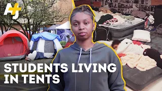 ‘Mold, Rats And Water Damage.’ Why These Students Decided to Live in Tents