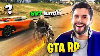 TROLLEI GERAL COM SUPER VELOCIDADE NA CADEIRA DE RODAS!! GTA RP