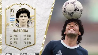WHAT A CARD! 97 PRIME MARADONA PLAYER REVIEW! FIFA 21 Ultimate Team