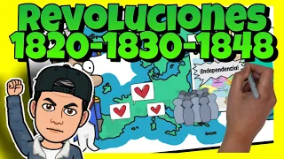 👊 Las REVOLUCIONES LIBERALES del S. XIX (1820, 1830 y 1848)