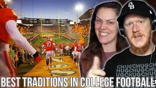 COUPLE React to Best Traditions in College Football Part 1 | OB DAVE