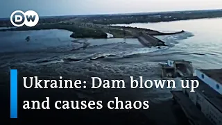 Dam blown up in Russian-occupied Ukraine causes widespread flooding | DW News