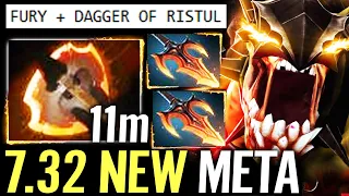 🔥 7.32 NEW META Lifestealer CARRY — 11min Fury + Dagger of Ristul Fast Farm vs Naga Dota 2 Pro