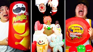 Mukbang Giant Christmas Jelly Cake || Funny Mukbang Videos || TikTok Pranks Video