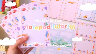 DIY NOTEPADS TUTORIAL ✨ complete step by step how to make notepads / materials, gluing & mounting