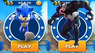 Sonic Dash vs Venom Subway Run - Movie Sonic vs All Bosses Zazz Eggman All 62 Characters Unlocked