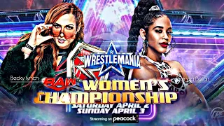 WWE 2K22: Bianca Belair Vs. Becky Lynch| Raw Women’s Championship Match| WrestleMania 38| 2022