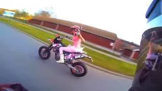 Sexy girl on a KTM 450 ExC sm. Секси девушка на КТМ 450 Ехс см.