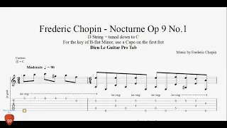 Frederic Chopin - Nocturne Op 9 No.1 - Guitar Pro Tab