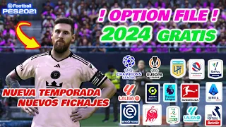 PES 2021 al 2024 option file ps4 ps5 pc COMPLETO Y GRATIS 2 PARTES