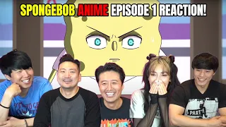 SPONGEBOB ANIME!! LMAO! | SPONGEBOB ANIME EPISODE 1 REACTION!