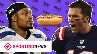 Super Bowl Hotdog Battle: BEAST MODE vs. TOM BRADY