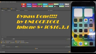 BYPASS PASSCODE Iphone 8Plus iOS 16.3.1 Done by Unlocktool!!!!!!