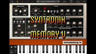 Syntronik - Memory V Instrument - Walkthrough & Demo for the iPad