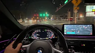 CRAZY LATE NIGHT DRIVE IN MY BMW M550i WITH RESONATORS DELETED! (episode 1)