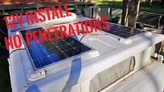 DIY 12v Solar installation: Pop-top caravan, no penetrations.