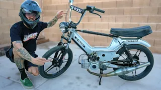 64cc Stunt MOPED Build Complete! FIRST RIDE!