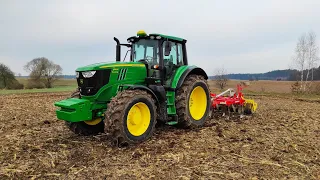 Ile spalił John Deere 6195M w uprawie bezorkowej na 25cm? Testy w ciężkich warunkach!