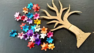 DIY-Tree style paper flower wall hanging/wall hanging/paper craft for home decoration/wallmate