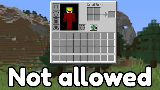 I beat Minecraft without using my inventory