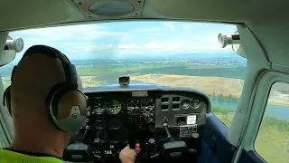 Student pilot first solo flight at CZBB controlled airport, with clear ATC audio.