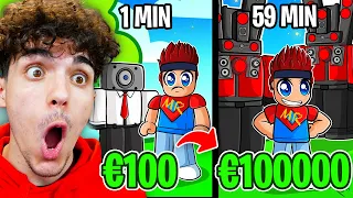 DIVENTO da NOOB A PRO in 1 ORA su ROBLOX SKIBIDI TOWER DEFENSE!😱💸