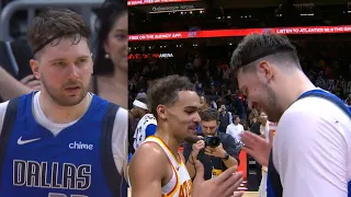 Luka Doncic scores 73 points and gets love from Trae Young after the game 😳