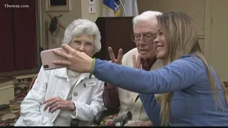 Mercer University students living at Carlyle Place senior center